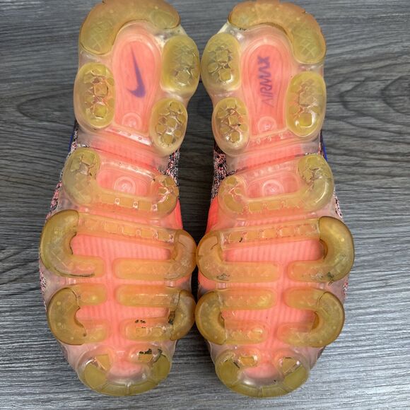 Nike Air VaporMax Flyknit 2 Sneakers Gray/Ultramarine/Hot Pink 942843-104 Sz 8.5 - Picture 8 of 11
